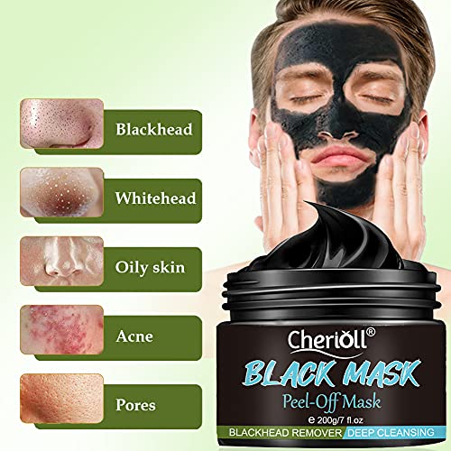 Blackhead Remover Mask, Peel Off Máscara,Mascarilla Exfoliante, Mascarilla negra, Deep Cleansing Mascarilla Exfoliante Limpiadora contra Puntos Negros y Acné para, Mascarillas Hidratantes masculino
