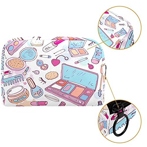 Bolsa de Maquillaje Grande con Cremallera, Organizador de cosméticos de Viaje para Mujeres y niñas - Concepto de Glamour de Belleza