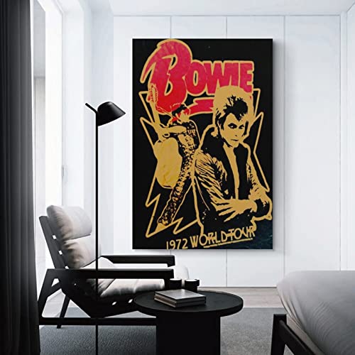 Bowie Blog Vintage Poster,Modern Canvas Painting Unique Artwork Decoración Óleo Pintura Cartel Sala Decoración Hogar 40x60cm