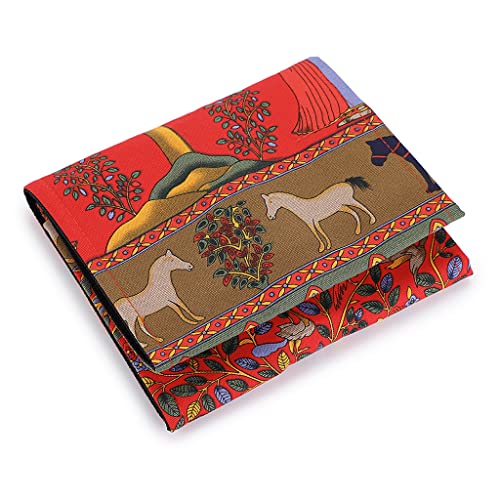 BTSKY Estuche Enrollable para Lápices con 72 Agujeros Cortina de Lápices de Tela de Gran Capacidad Organizador para Envolver Lápices de Colores, Color Rojo Estilo Árboles Rojos