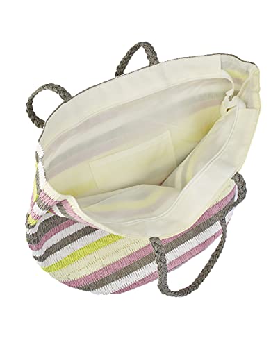 CAMINATTA Bolso De Playa Mujer Grande Impermeable Malva Bolso Compras Viaje Casual Gran Capacidad Asa Media y Hombro Mano Playero Piscina Verano 2021 Vacaciones 50x36x24