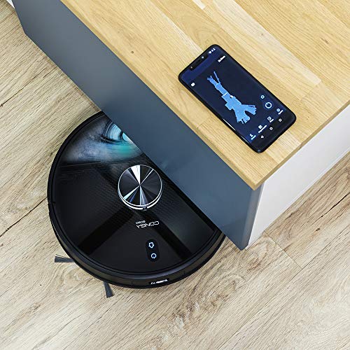 Cecotec Robot Aspirador y fregasuelos Conga 4690 Ultra. Tecnología Láser, Aspira, Friega, Barre y Pasa la mopa, RoomPlan, Sensor óptico, App Control, 2700 Pa, 10 Modos, 2 Tanques, Mando a Distancia