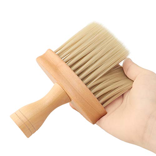 Cepillo de polvo para el cuello de peluquería, cepillo de peluquería para el cuello, cepillo de peluquería profesional, cepillo de peluquería para corte de pelo, diseño portátil, mango de madera