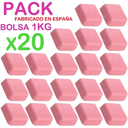 Cera caliente Cera depilatoria caliente de bajo 1 kg, para pieles sensibles, áreas faciales (Rosa)