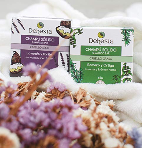CHAMPÚ SÓLIDO BIO HIDRATANTE para cabellos secos con Lavanda y Karité
