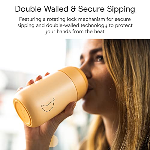 Chilly's Serie 2 Taza de Cafe Termica - Taza de Doble Pared con Tapa - Acero Inoxidable sin BPA - Maple Red, 340ml