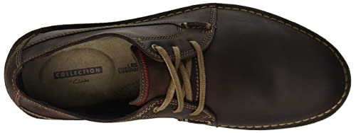 Clarks Vargo Plain, Zapatos de Cordones Derby Hombre, Marrón (Dark Brown Leather), 45 EU