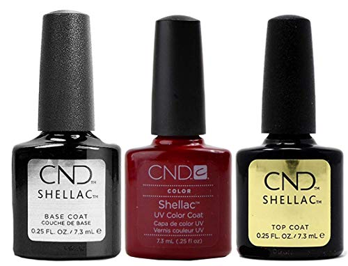 CND Shellac Decadence plus Base Coat plus Top Coat, Esmalte de gel de uñas - 22 ml