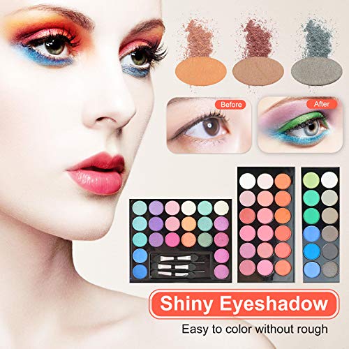 Completo Paleta de Maquillaje 142 Colores Juego de Maquillaje - Sombras de Ojos Set Caja de Maquillaje de Regalo con Corrector Rubor Sombra de Ojos Cosmético Estuche Maquillaje Set para mujeres