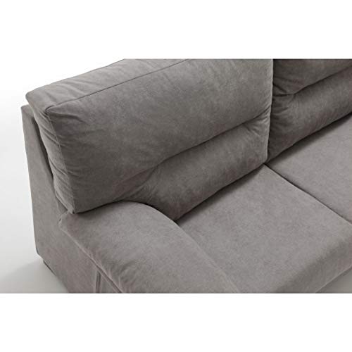 Conjunto de Sofás Odin 3 MAS 2 PLAZAS Tanuk Gris Perla Sistema de Limpieza ACUALINE Desenfundable Fabricado en España (Envío y Subida a Domicilio Incluidos)