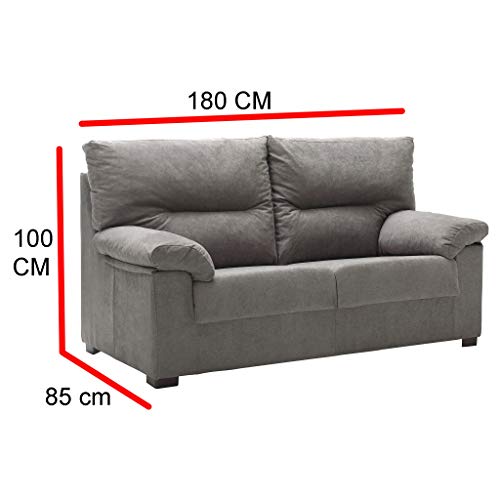 Conjunto de Sofás Odin 3 MAS 2 PLAZAS Tanuk Gris Perla Sistema de Limpieza ACUALINE Desenfundable Fabricado en España (Envío y Subida a Domicilio Incluidos)