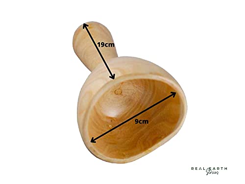 Copa sueca de Maderoterapia Colombiana: Masajeador anticelulitico corporal para la celulitis y para moldear y tonificar el cuerpo. Tamaño 19.5cm y 9.5cm de diametro.