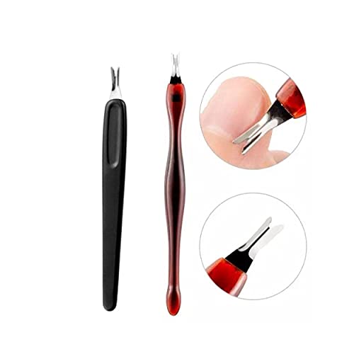 Cortacutículas de calidad, Ifrich manicura pedicura aseo para el cuidado Cuchilla pielesen forma de V de acero inoxidable Acero Hipo-Alergenico Empujador de Cutícula de Profesional de Acero Inoxidable