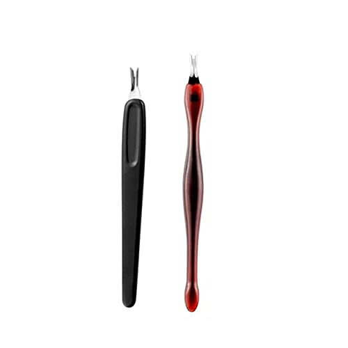 Cortacutículas de calidad, Ifrich manicura pedicura aseo para el cuidado Cuchilla pielesen forma de V de acero inoxidable Acero Hipo-Alergenico Empujador de Cutícula de Profesional de Acero Inoxidable