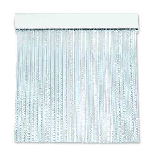 Cortinas Exterior Puerta | Material Plastico PVC y Barra Aluminio | Ideal para Terraza y Porche | Antimoscas | Transparente | 210 * 90