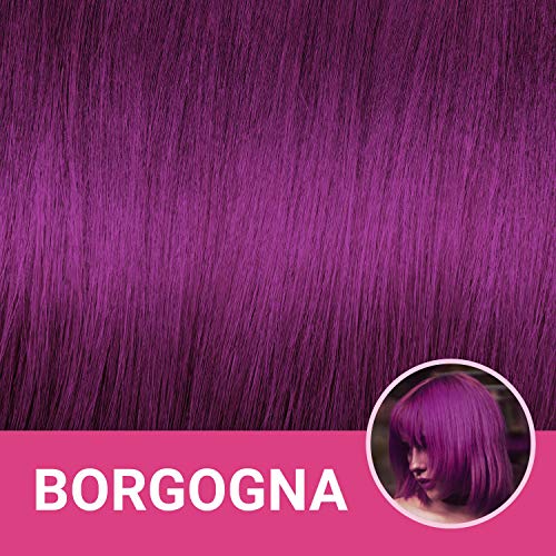 Crazy Fashion - Crema Colorante Semipermanente para el Cabello - Sin Amoníaco, Resorcinol ni PPD - Tintes Temporales para el Cabello - Colorante Borgoña - Tubo de 100 ml