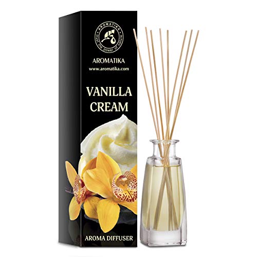 Crema de Vainilla Aroma Difusor 100ml - Difusor de Lengüeta - Fragancia de la Habitación - Fragancia para el Hogar - Ambientador - Crema de Vainilla Difusor Perfumado - Regalo