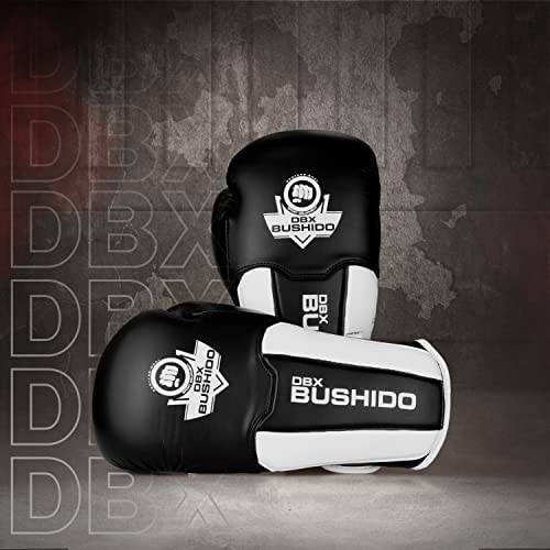 DBX BUSHIDO SPORT ActiveClima - Guantes de boxeo para hombre (14 oz), color blanco y negro