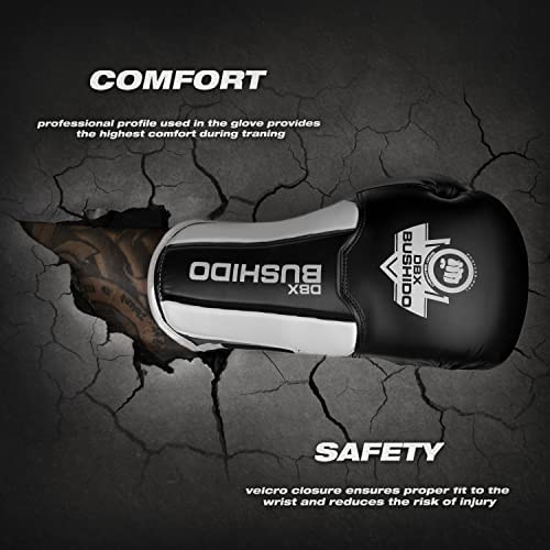 DBX BUSHIDO SPORT ActiveClima - Guantes de boxeo para hombre (14 oz), color blanco y negro