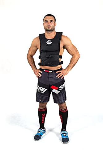DBX BUSHIDO SPORT Chaleco Lastrado de 1 kg a 30 kg - Durable Chaleco Peso Entrenamiento - Chaleco de Peso Hecho de Material Cordura Fuerte