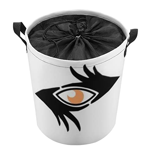 Deep Eyes - Cesto para la ropa con asa, plegable, 35 x 44 cm