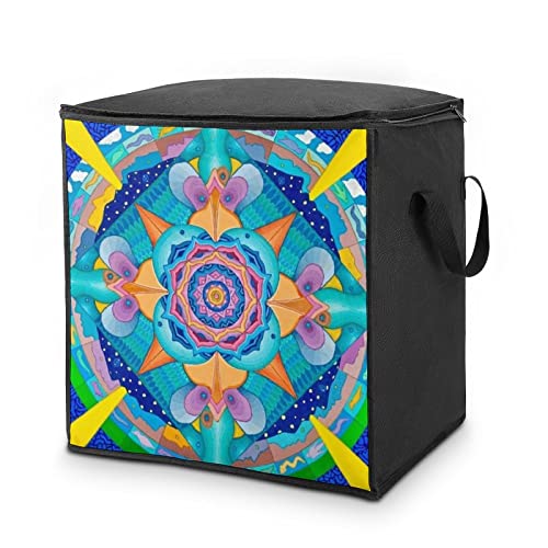 Deep Eyes ERDG Organizador de bolsas de almacenamiento de ropa de gran capacidad con asa reforzada cajas de almacenamiento para edredones mantas ropa de cama