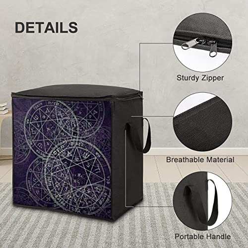 Deep Eyes ERDG Organizador de bolsas de almacenamiento de ropa de gran capacidad con asa reforzada cajas de almacenamiento para edredones mantas ropa de cama