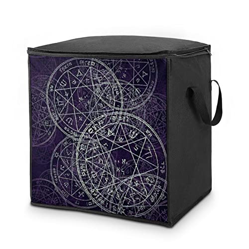 Deep Eyes ERDG Organizador de bolsas de almacenamiento de ropa de gran capacidad con asa reforzada cajas de almacenamiento para edredones mantas ropa de cama