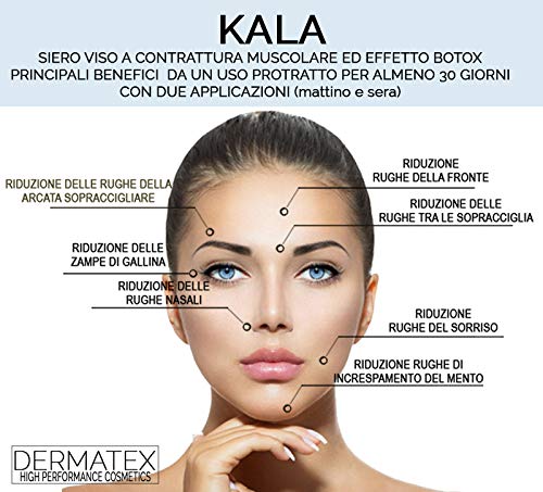 DERMATEX Sérum muscular contratista facial con efecto Botox. Potente cara antiarrugas, cuello y escote. Fórmula exclusiva para pieles maduras. Producto 100% fabricado en Italia. 16,9 Fl.oz