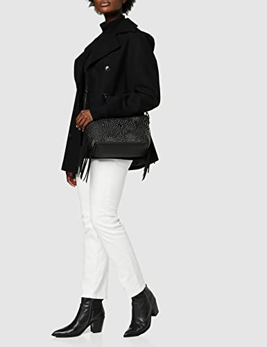 Desigual Accessories-Bolsa de Piel sintética, Cuerpo de Across para Mujer, Negro, U