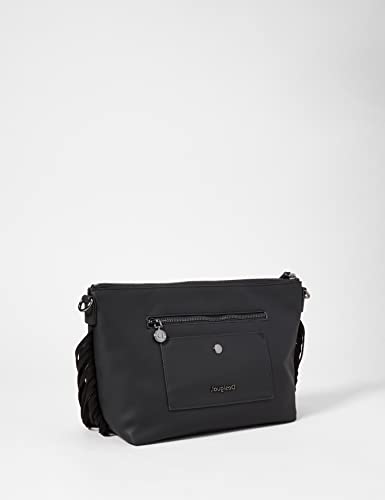 Desigual Accessories-Bolsa de Piel sintética, Cuerpo de Across para Mujer, Negro, U