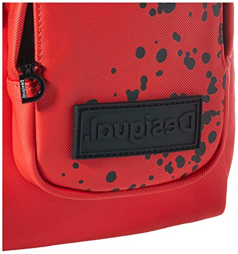 Desigual PU, Mochila de Poliuretano Mini para Mujer, Rojo, Medium