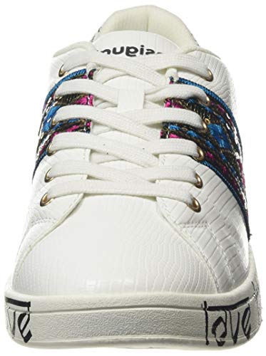 Desigual Shoes Cosmic Exotic Ind, Zapatillas Mujer, Blanco 1000, 39 EU