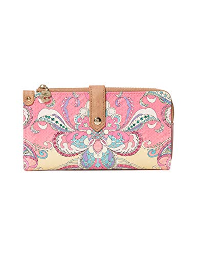 Desigual - Wallet Grand Valkiria Ester Women, Carteras Mujer, Naranja (Coral), 1x10x19 cm (B x H T)
