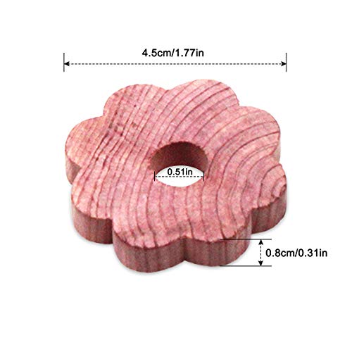 DISINO 36 Piezas Antipolillas de Madera de Cedro Repelente de Polillas 100% Natural, Protección de Ropa de Bloques Rojos Aromáticos no Tóxicos para Armarios, Cajones, Ropa para Niños