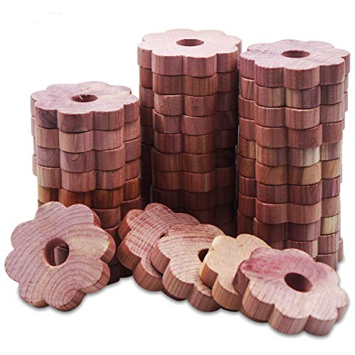 DISINO 36 Piezas Antipolillas de Madera de Cedro Repelente de Polillas 100% Natural, Protección de Ropa de Bloques Rojos Aromáticos no Tóxicos para Armarios, Cajones, Ropa para Niños