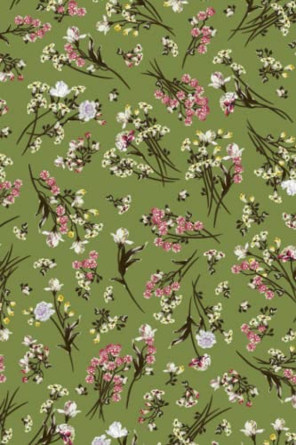 Ditsy Floral Bouquet Notebook 6 x 9 Lined For School, Office & Home