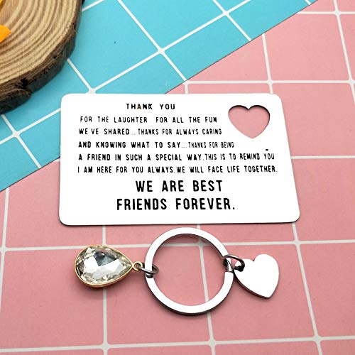 Divertido inserto de tarjeta para mejores amigos para mujeres y hombres, regalo de amistad para amigos, besties, regalo de larga distancia para mejores amigos, regalo de cumpleaños