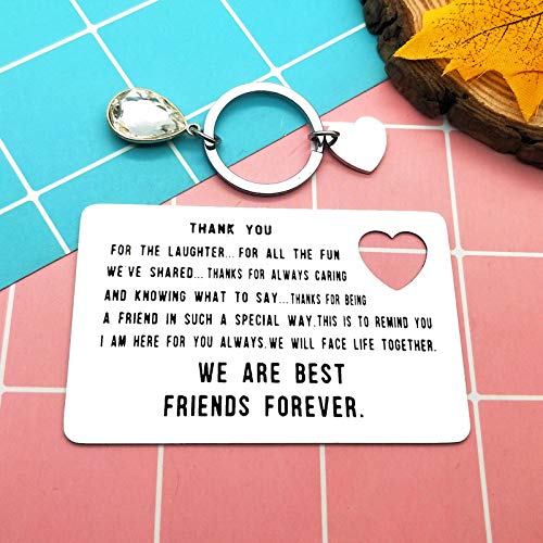 Divertido inserto de tarjeta para mejores amigos para mujeres y hombres, regalo de amistad para amigos, besties, regalo de larga distancia para mejores amigos, regalo de cumpleaños