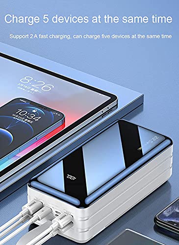 DNGDD 60000mAh Cargador portátil Power Bank, 22.5W Carga rápida de teléfono 3.0 Carga rápida Entrega de energía Cargador de batería Externo 5 Salidas 3 Entradas Tipo-C Power Banks para iPhone SAMS