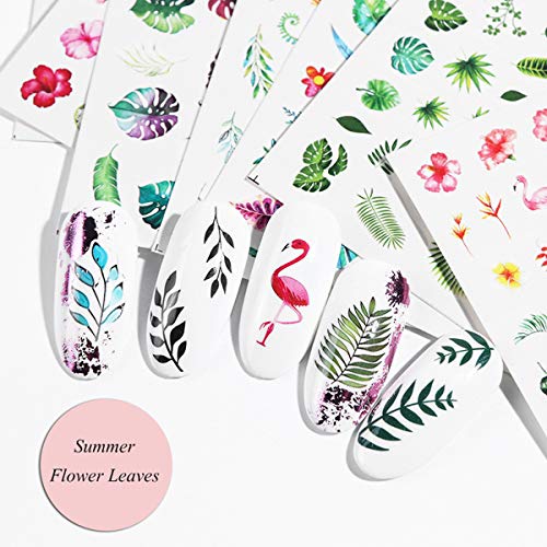 Dokpav Pegatinas Uñas al Agua Decorativas Flores Pegatinas Transferencia Agua Calcomanías Uñas Etiquetas Engomadas para DIY Decoración de Arte de Uñas Patrón (68 Hojas)