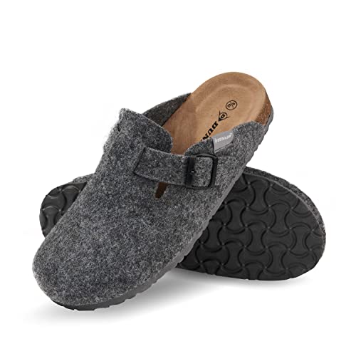 Dunlop Zapatillas Hombre Casa, Pantuflas Hombre Abiertas, Babuchas Hombre Con Forma De Zueco 41-47 (44 EU, Gris oscuro, numeric_44)