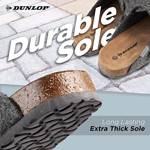 Dunlop Zapatillas Hombre Casa, Pantuflas Hombre Abiertas, Babuchas Hombre Con Forma De Zueco 41-47 (44 EU, Gris oscuro, numeric_44)