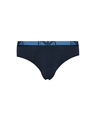 Emporio Armani Monograma Calzoncillos, Hombre, Azul (Marine/Abyss/Aviation), XL