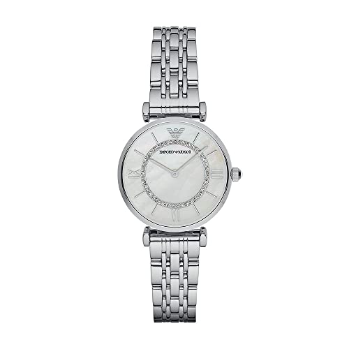 Emporio Armani Reloj Analógico para Mujer de Cuarzo AR1908 Plata