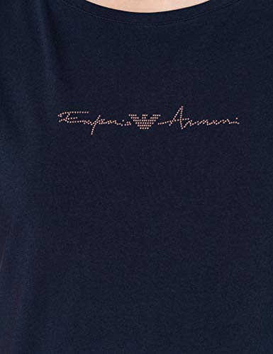 Emporio Armani Underwear Night Dress Basic Cotton Bata de Noche, Marine, S para Mujer