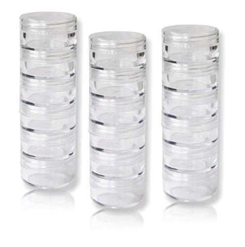 Envases para Cosmetica,Worsendy Contenedor de Cosméticos,Contenedor de Cosméticos Bote Tarro de Viaje Set con Tapa para Almacenaje de Maquillaje Cremas Muestras,5g/10g/15g/20g Gramos (Blanco, 15g)