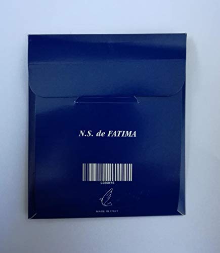 Eurofusioni Agua Bendita Virgen de Fátima - Vial de Vidrio Colgante con Collar - Colgante: h 3.7 cm