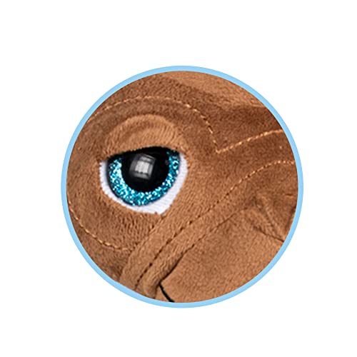 Famosa - Peluche de ET el Extraterrestre de 25 centímetros, suave y blando, con luz en el dedo y sonido, dice frases de la famosa película, para fans cinéfilos y niños de cualquier edad, (760019697)