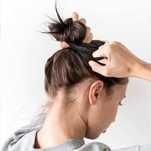 FEIAO Goma de Pelo, 50 Piezas Banda de Pelo Elástica de Negro para Peinados de Mujeres y Chicas (negro)